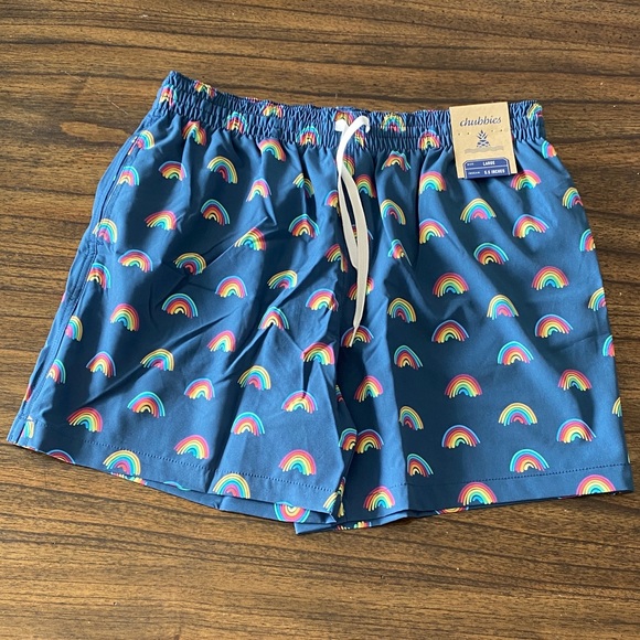 chubbies Other - Chubbies The Rainbow Roads Patterned 5.5 inch Classic Swim Trunk Shorts L New!